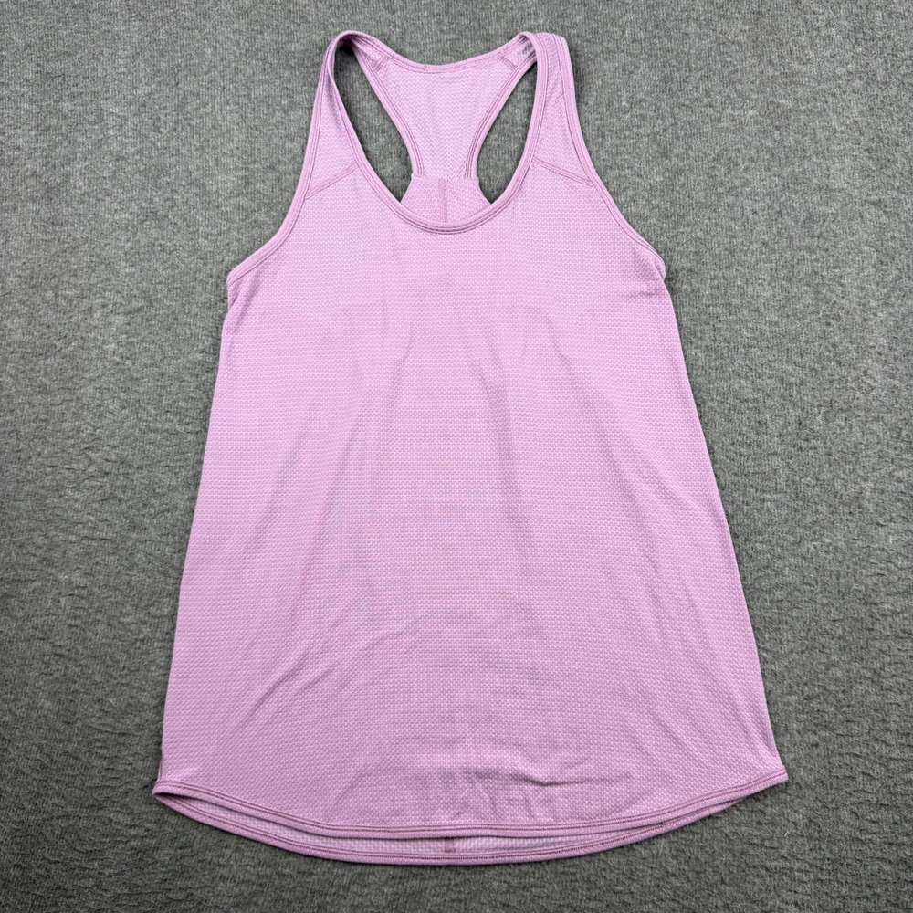 Lululemon Purple Racerback Tank Top Crossover Back Mesh Athletic Yoga Womens